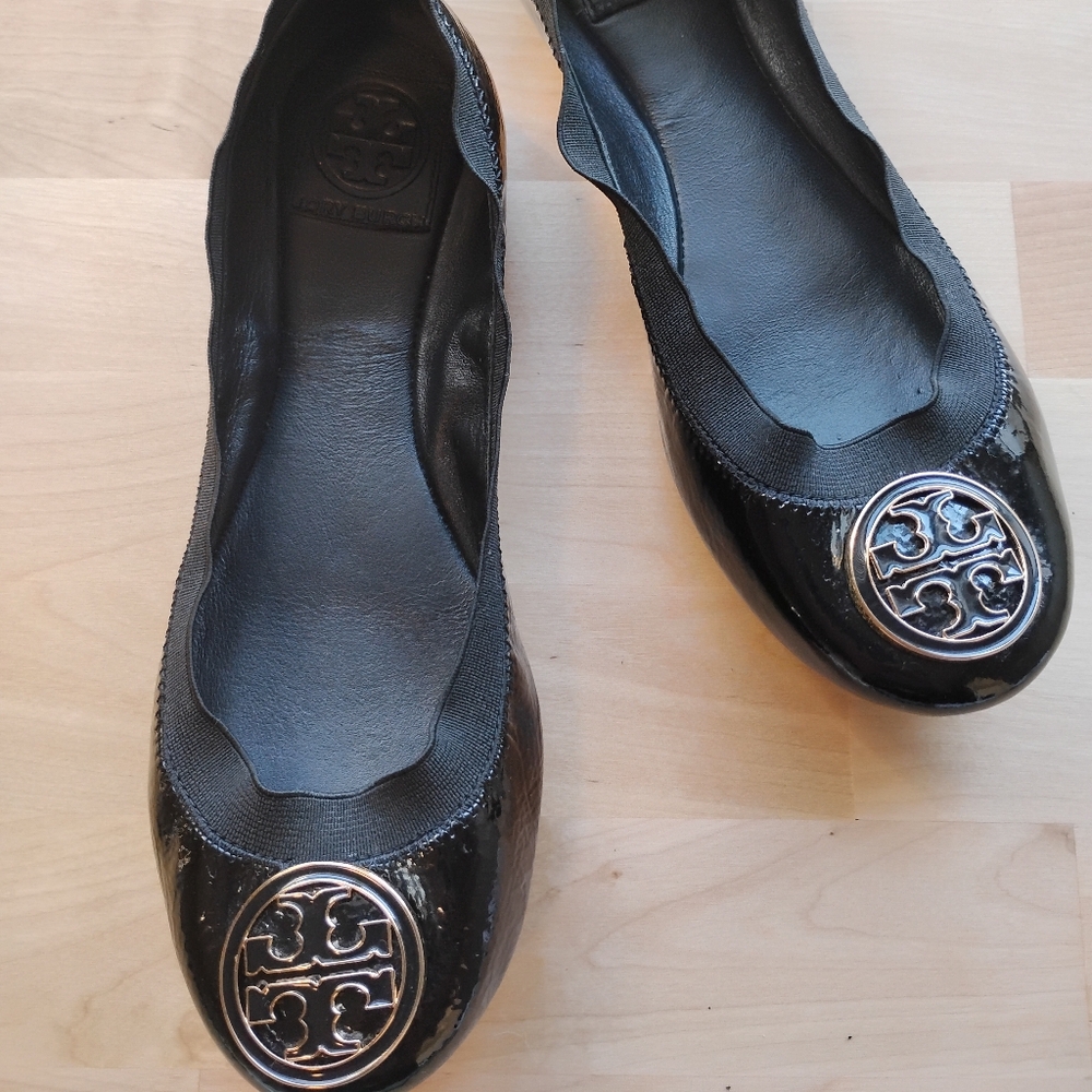 Tory Burch Size 8 Patent Leather Ballet Flats